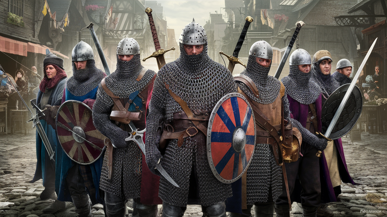 Mercenaries and Guards in chain mail